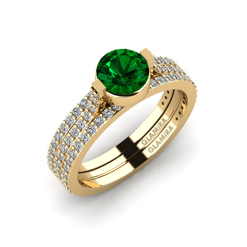 Zircônia Verde Anel Reggie - SET