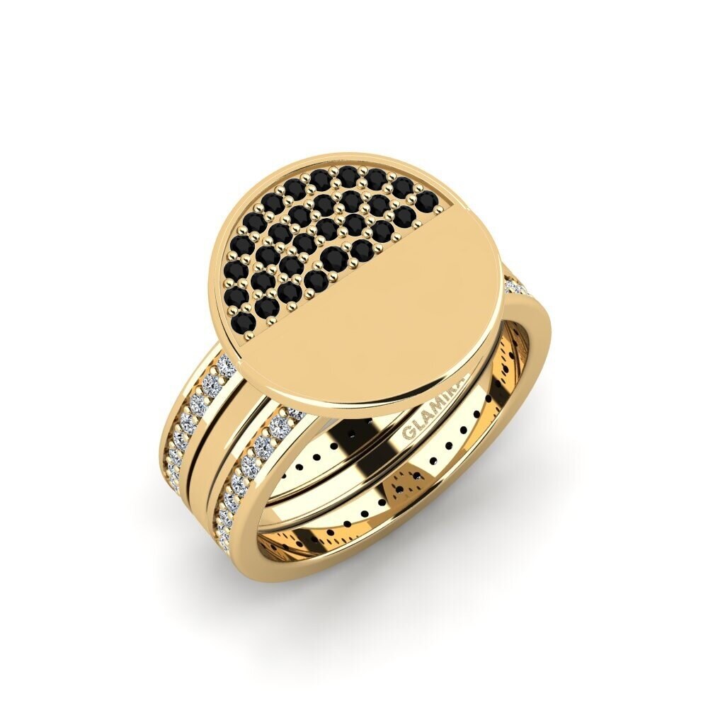 Zafiro negro Anillo Shadi - SET