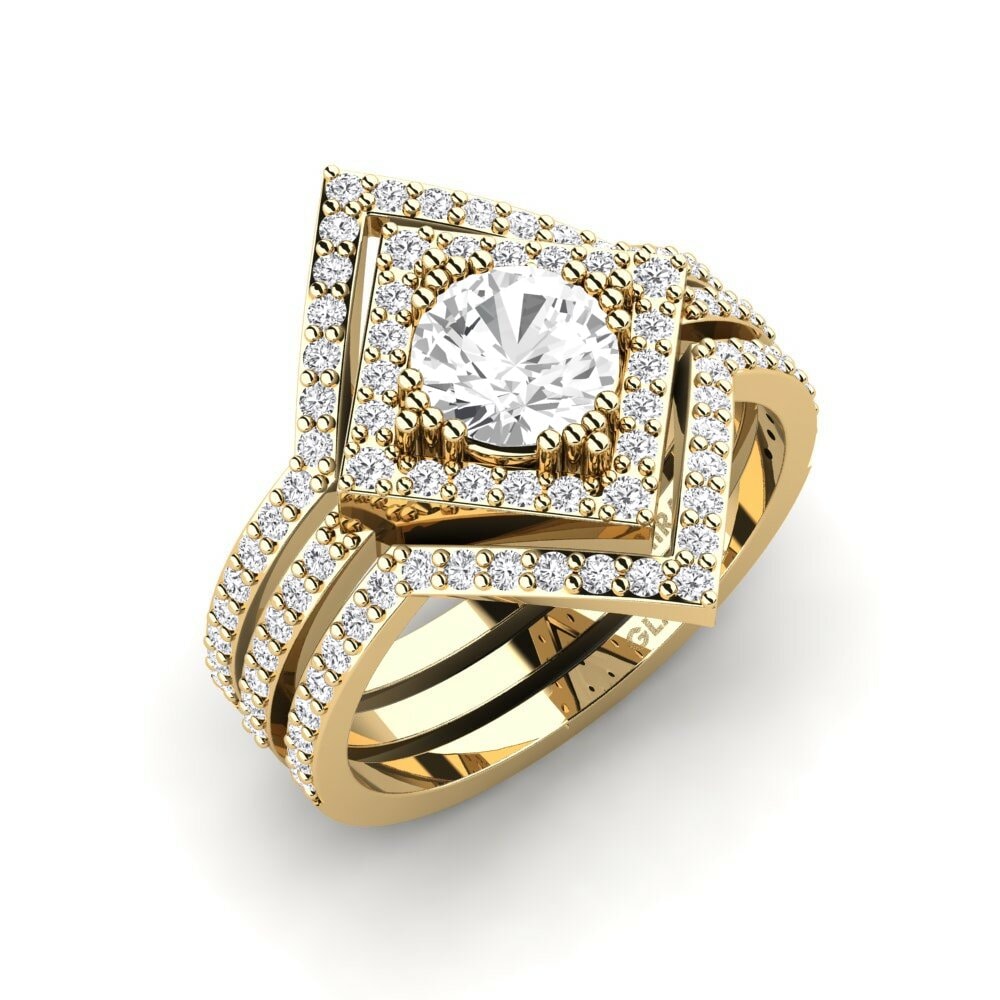 Saphir Blanc Bague Sharif - SET