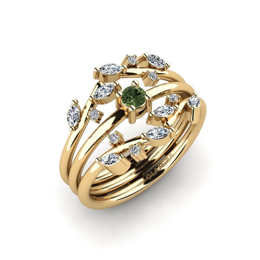 Safira Verde Anel Slifa - SET