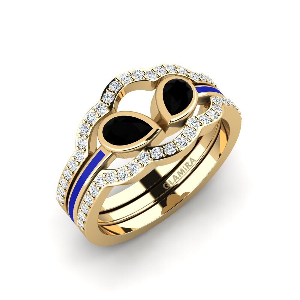 Black Onyx Ring Snene - SET