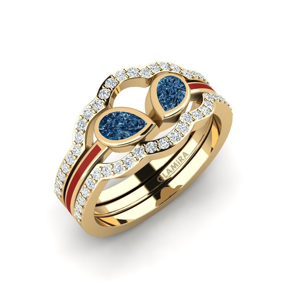 Blauer Diamant Ring Snene - SET