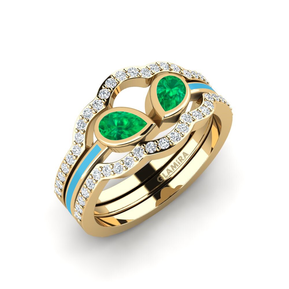 Emerald Ring Snene - SET