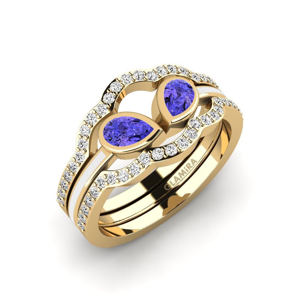 Tansanit Ring Snene - SET