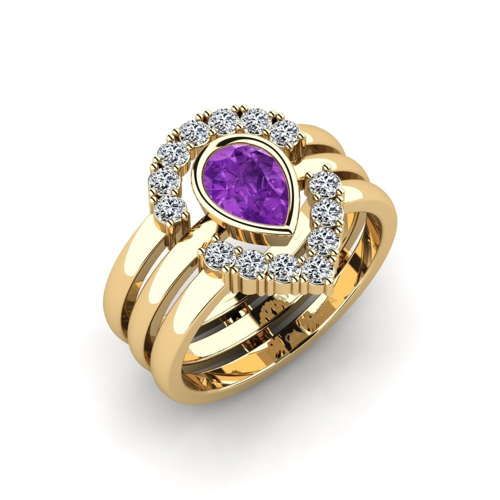 Amethyst Ring Spiens - SET