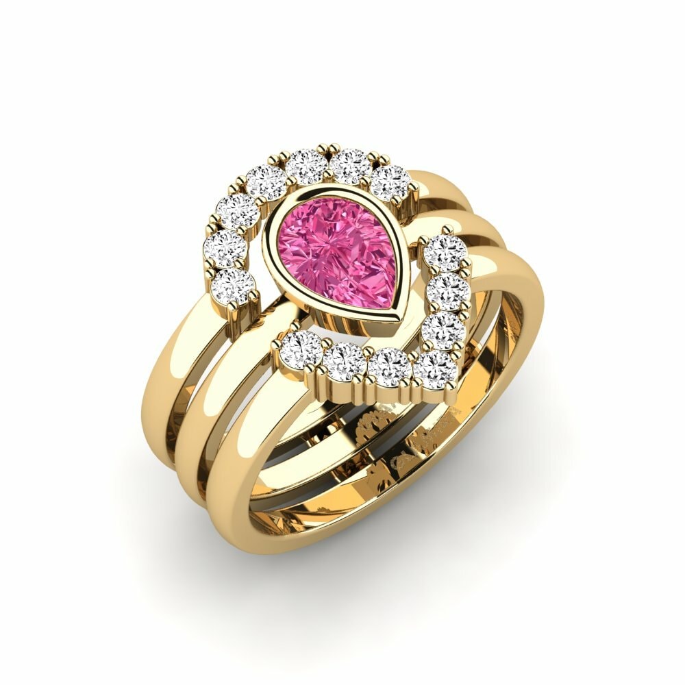 Pink Tourmaline Ring Spiens - SET