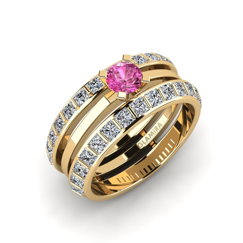 Pink Topaz Ring Stinge - SET