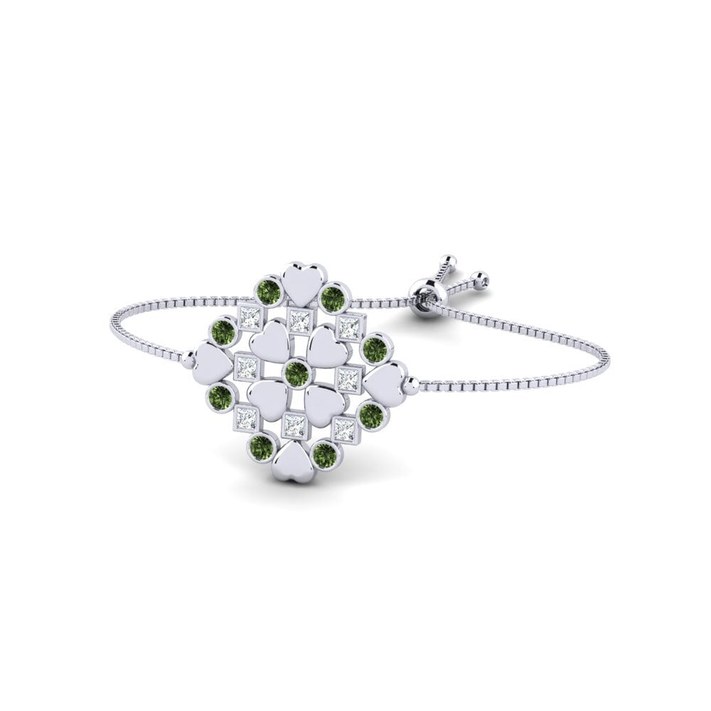 Paladio Zafiro Verde Pulsera de Mujer Abox