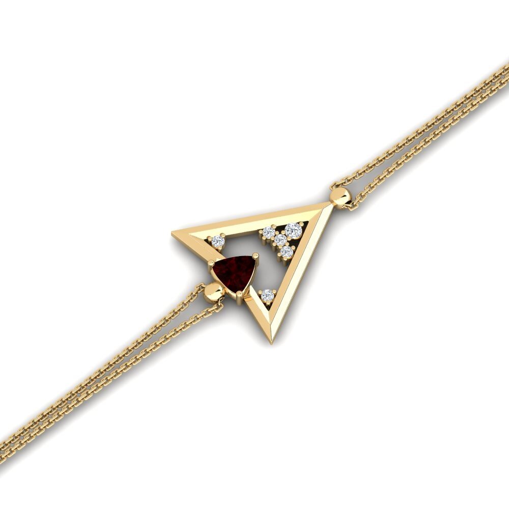 Trillion Garnet Women's Bracelet Asgeiress