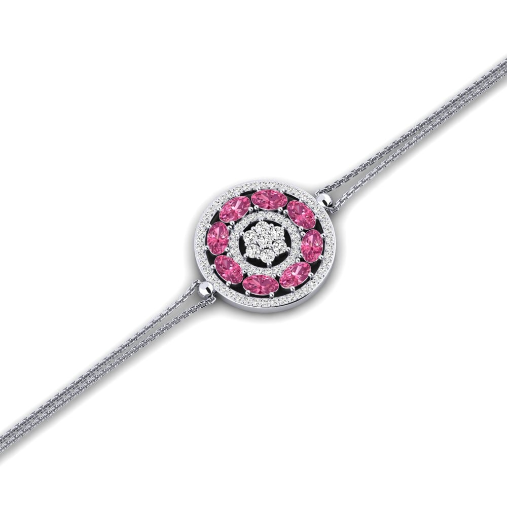 Paladio Turmalina rosa Pulsera de Mujer Cahagnes
