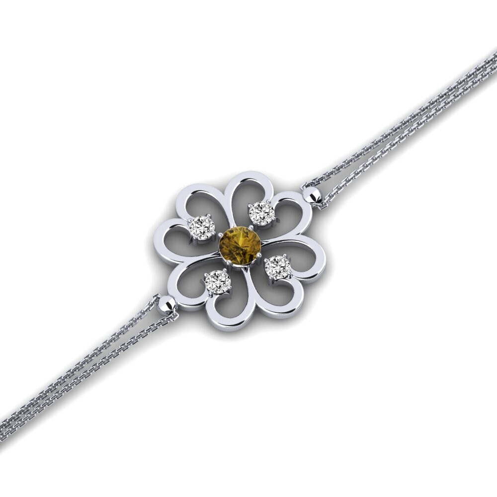 Paladio Circón Marrón Pulsera de Mujer Cobhan