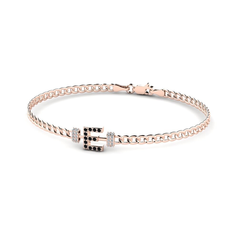 14ct Rose Gold Black Diamond Women's Bracelet Esmira - E