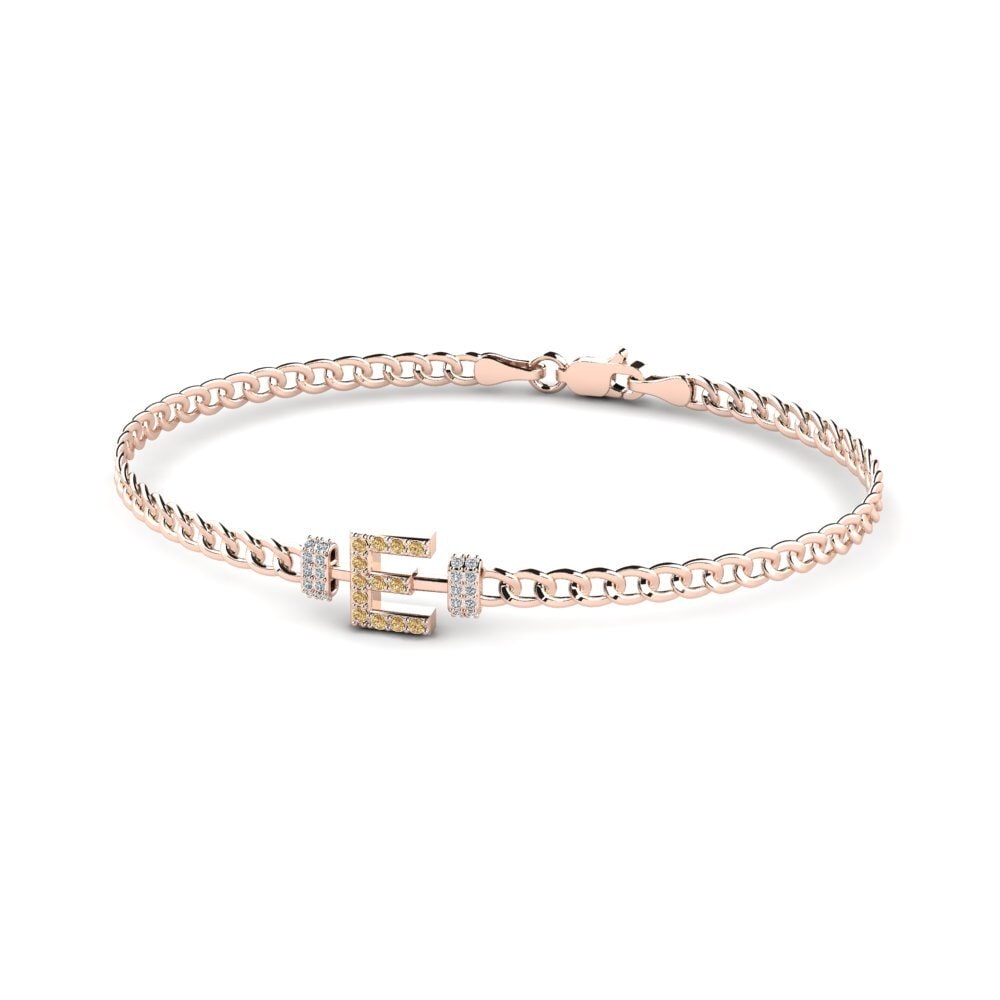 14ct Rose Gold Brown Diamond Women's Bracelet Esmira - E