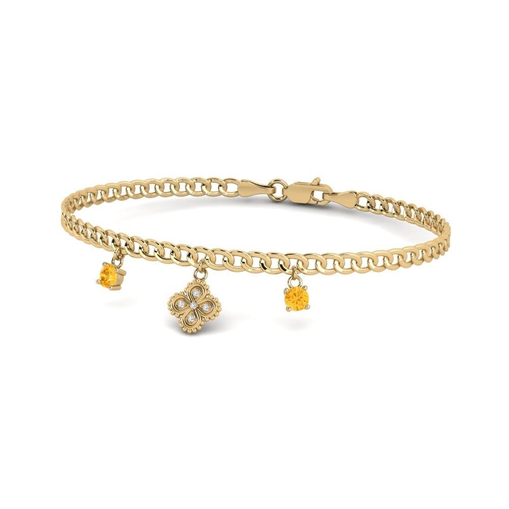 Citrine Women's Bracelet Vowel
