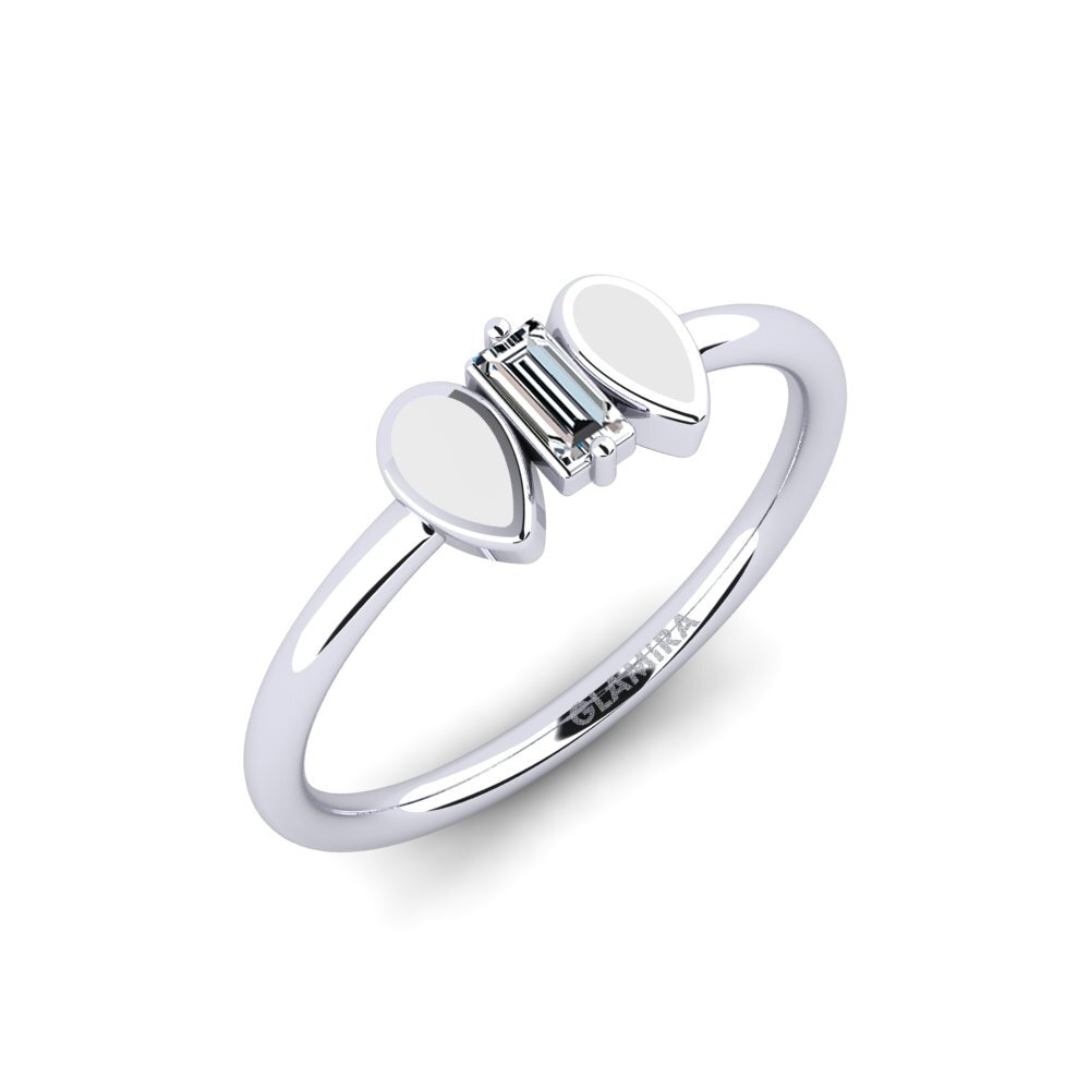White Silver Ring Aiks