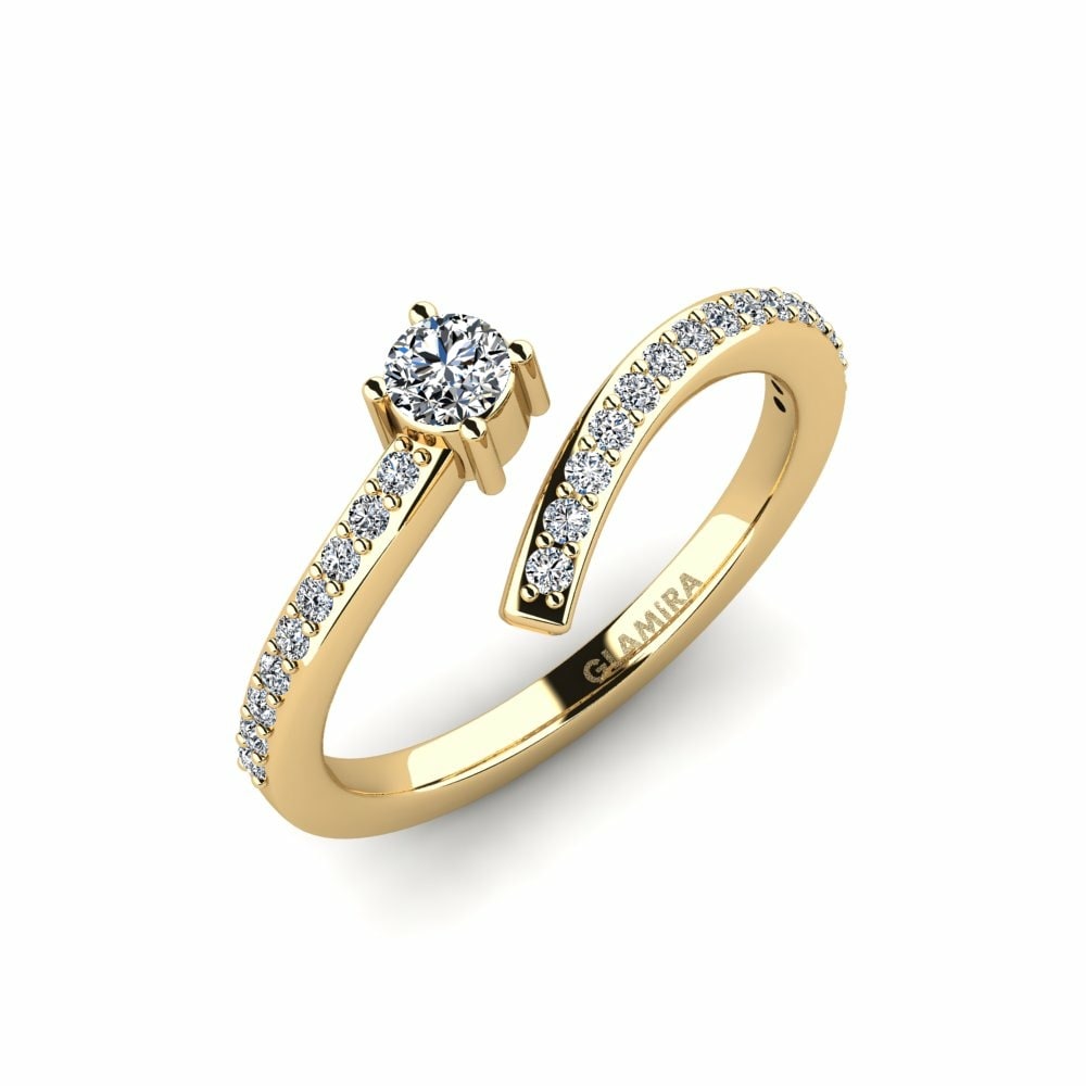 Ring Hoforo 585 Yellow Gold & Swarovski Crystal