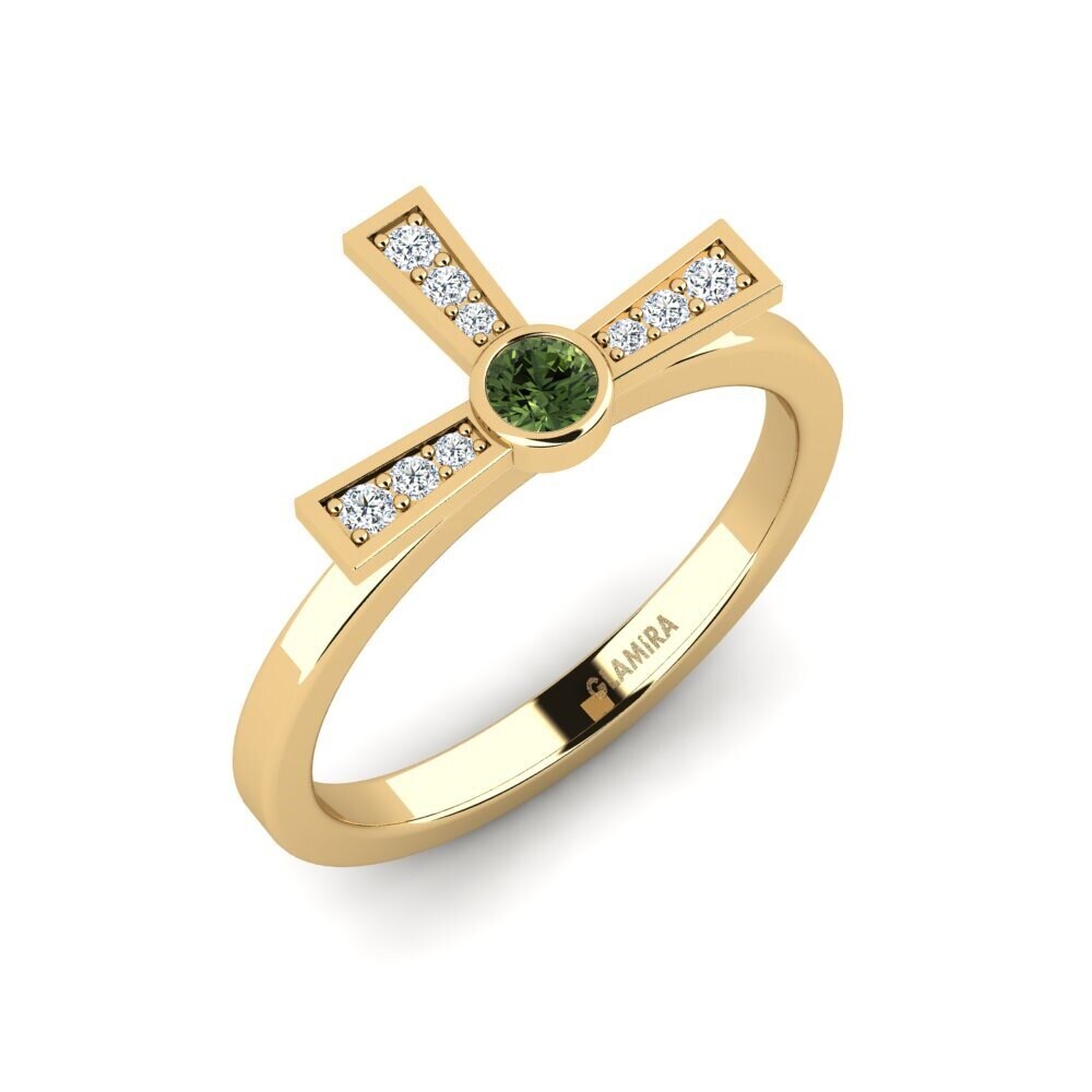 Saphir vert Bague Lorepha