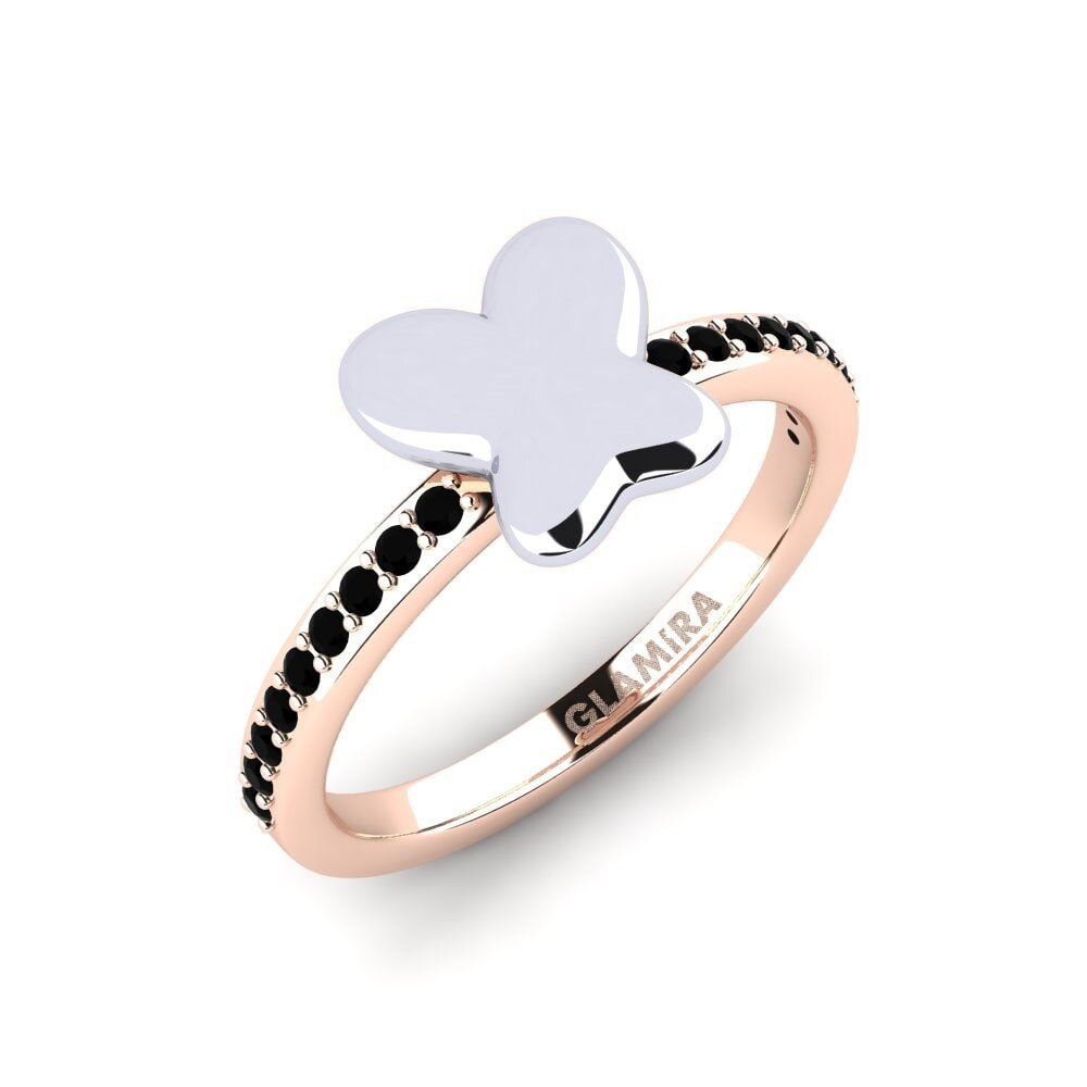 Vàng Trắng-Đỏ 18K Kim Cương Đen Nhẫn trẻ em Nobill