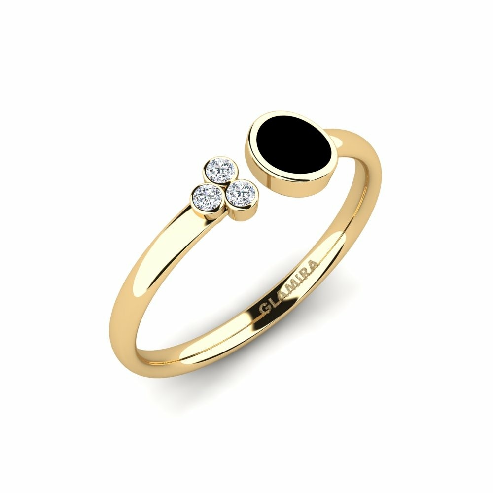 Ring Nther 585 Yellow Gold & Swarovski Crystal