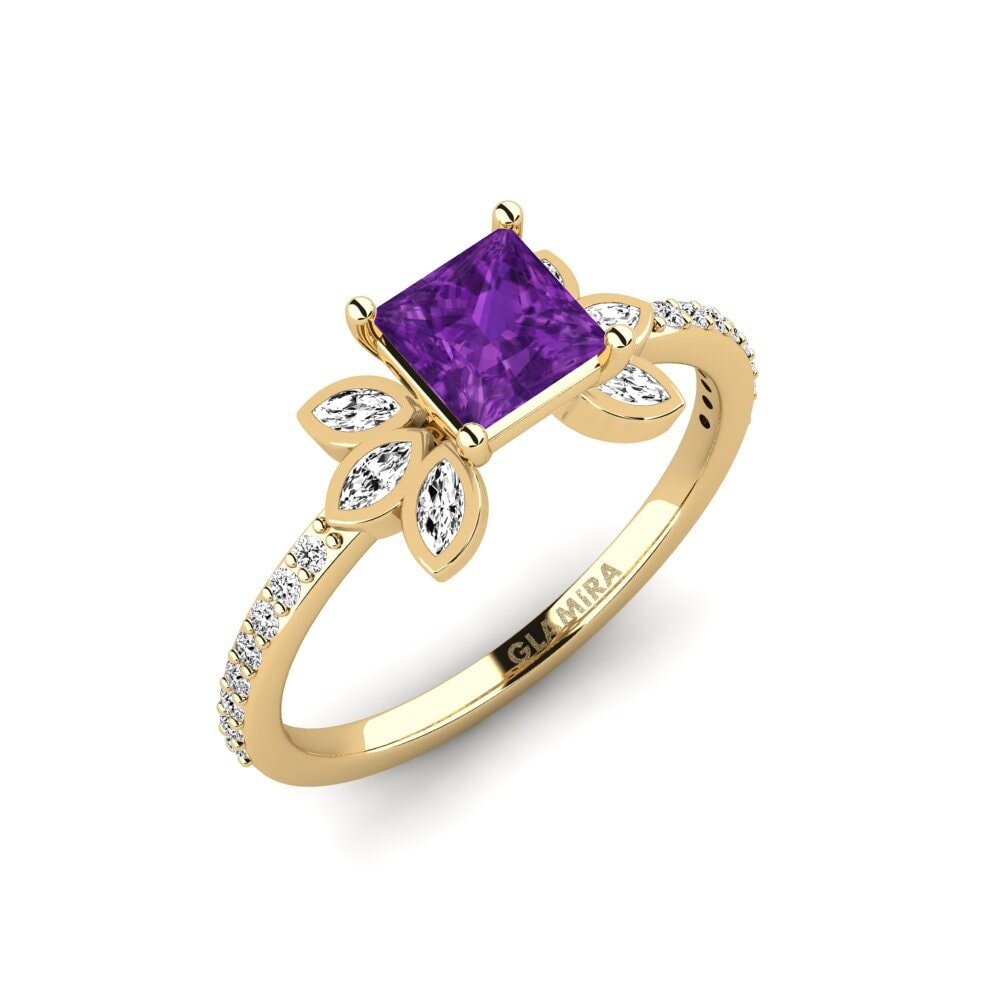 Amethyst Engagement Ring Nutop