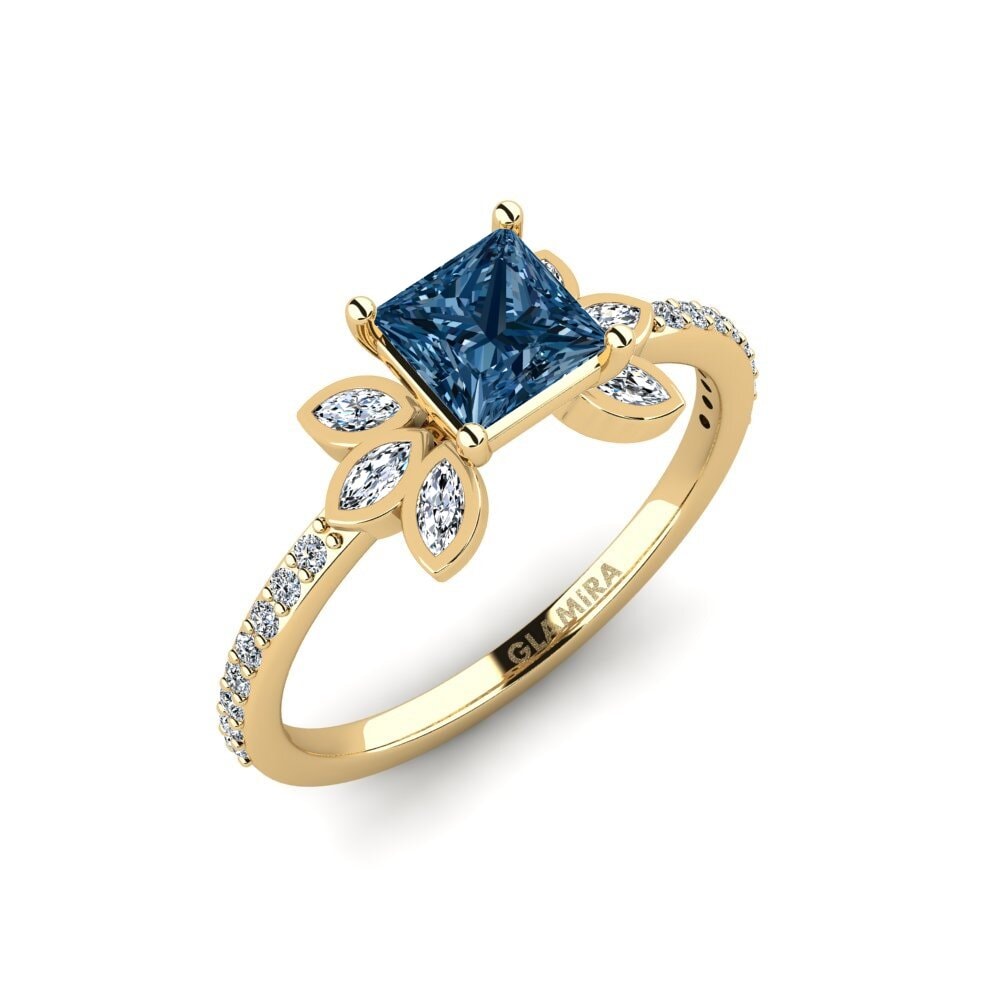 Blue Diamond Engagement Ring Nutop