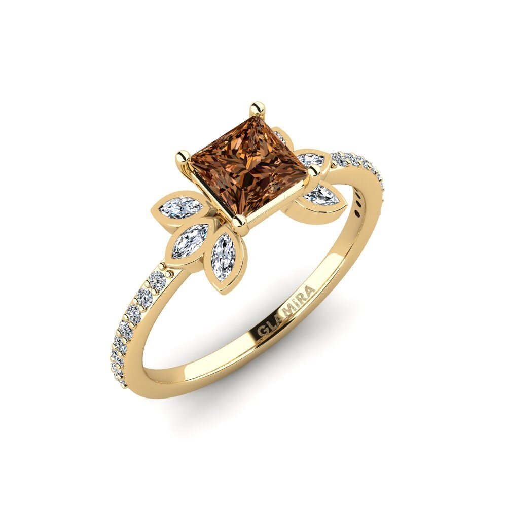 Brown Diamond Engagement Ring Nutop