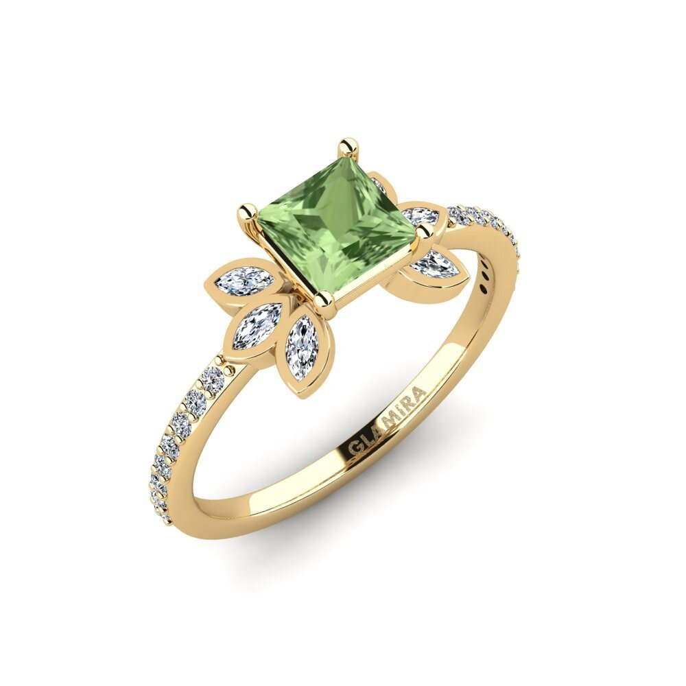 Green Sapphire Engagement Ring Nutop