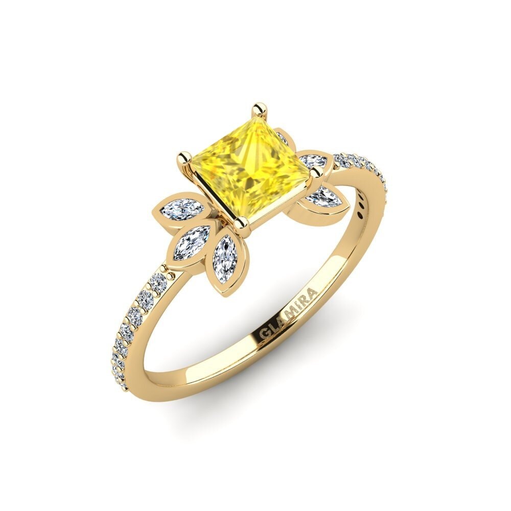Yellow Sapphire Engagement Ring Nutop