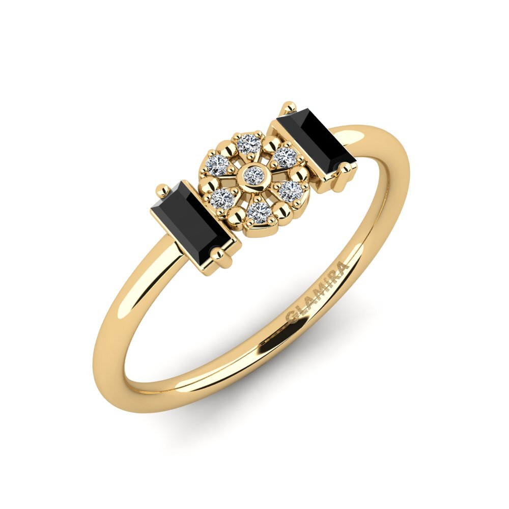 Schwarzer Saphir Ring Obvia
