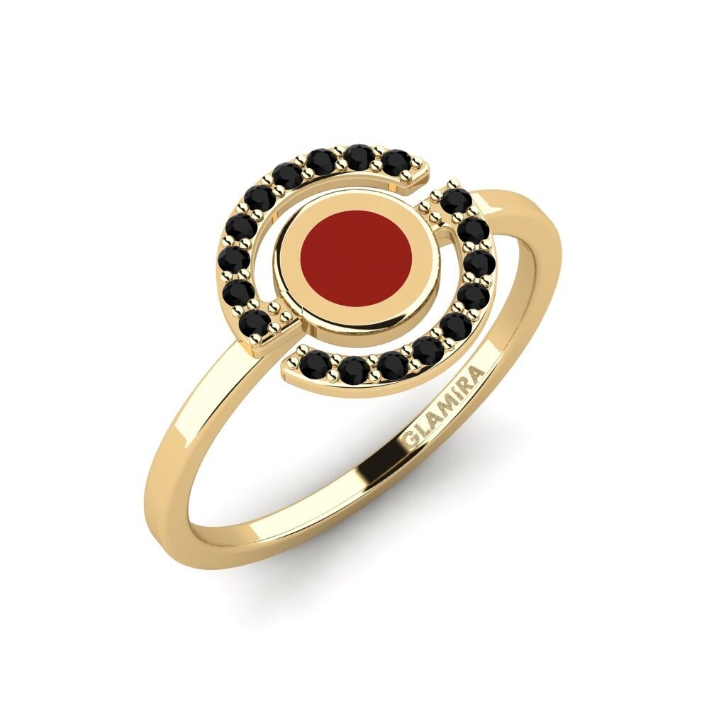 Schwarzer Onyx Ring Ortion
