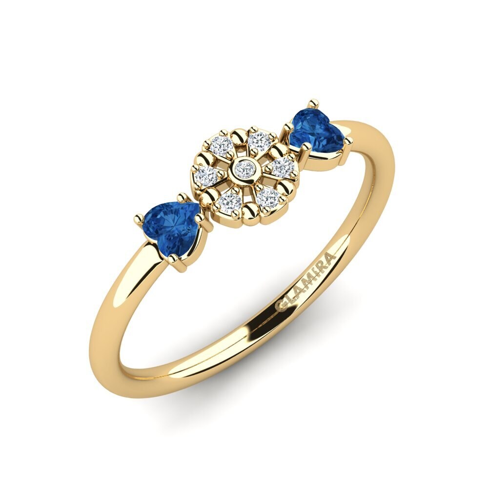 Zircônia azul escuro Anel Ositionsy