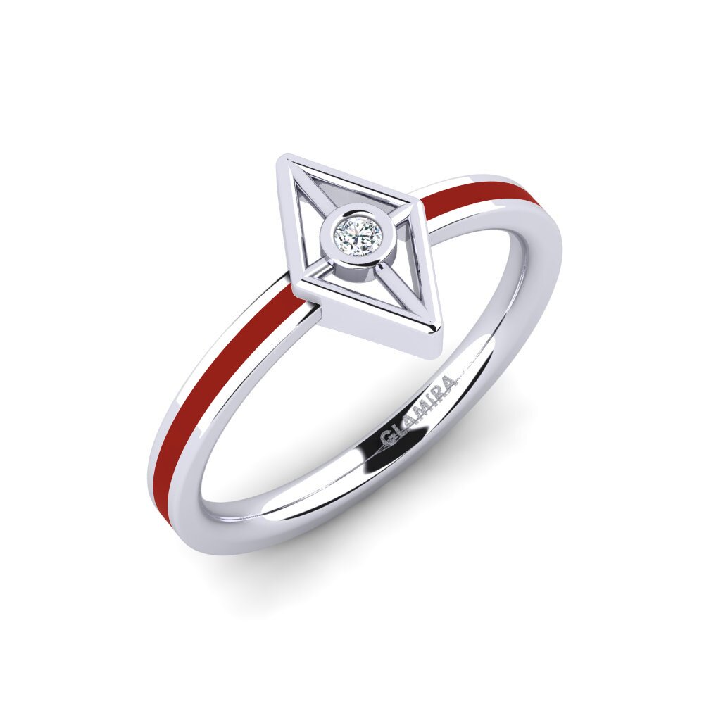 White Silver Ring Raptitav