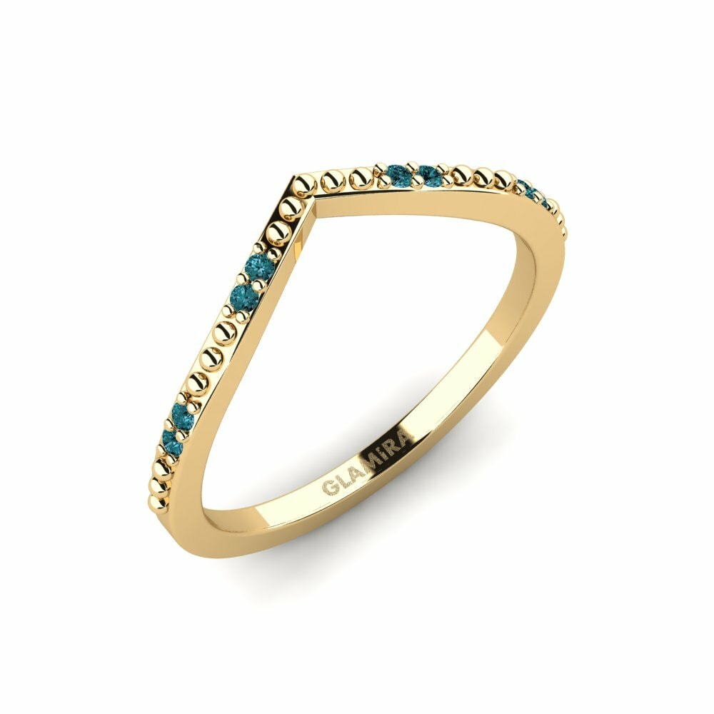 Anillo apilable Throk Diamante Azul