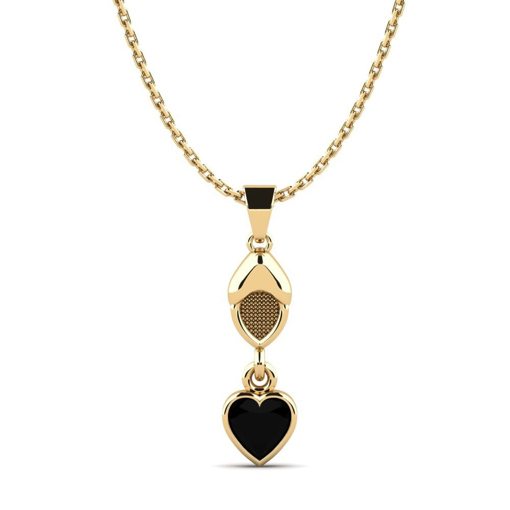 Diamante Negro Colgante de Mujer Adserler