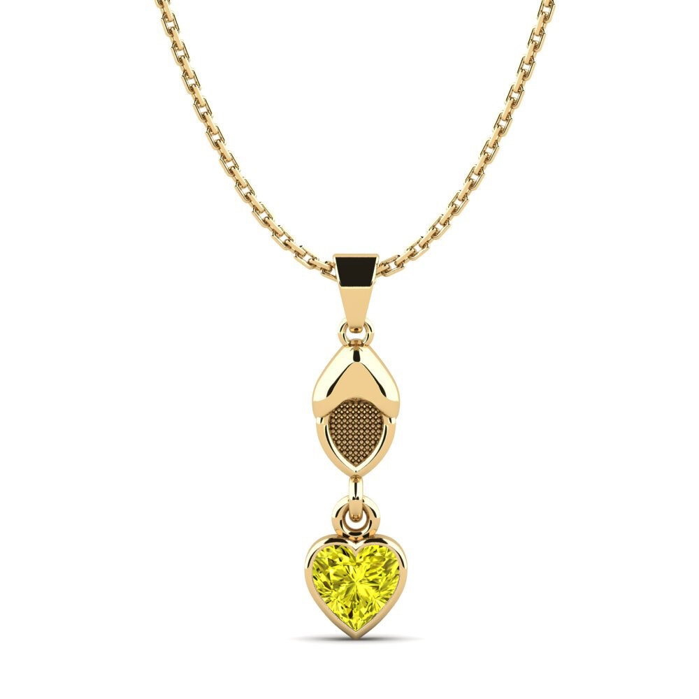 Gele Diamant Dames Hanger Adserler