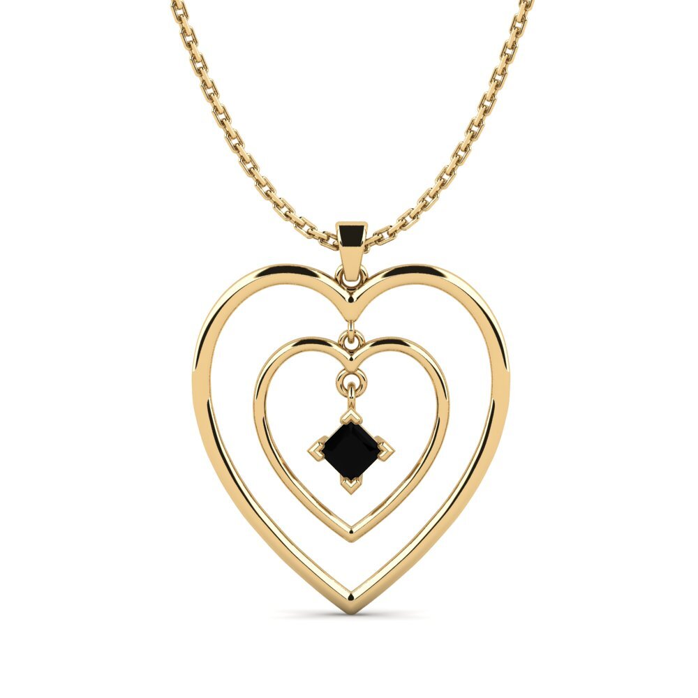 Diamante Negro Colgante de Mujer Afongan