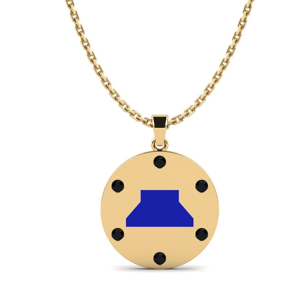 Diamante Negro Colgante de Mujer Aikili