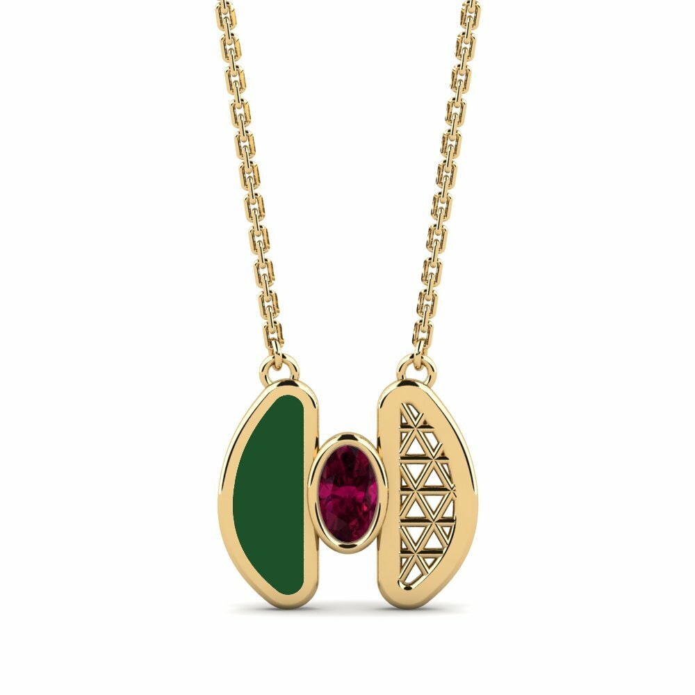 Vàng 18K Đá Rhodolite Dây chuyền nữ Andin