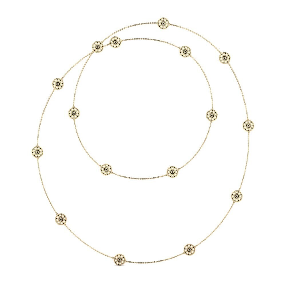Black Sapphire Women's Necklace Gemolde