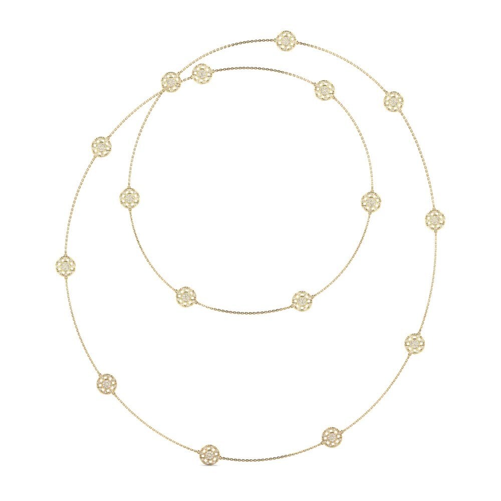 Tròn Đá Moissanite Dây chuyền nữ Gemolde