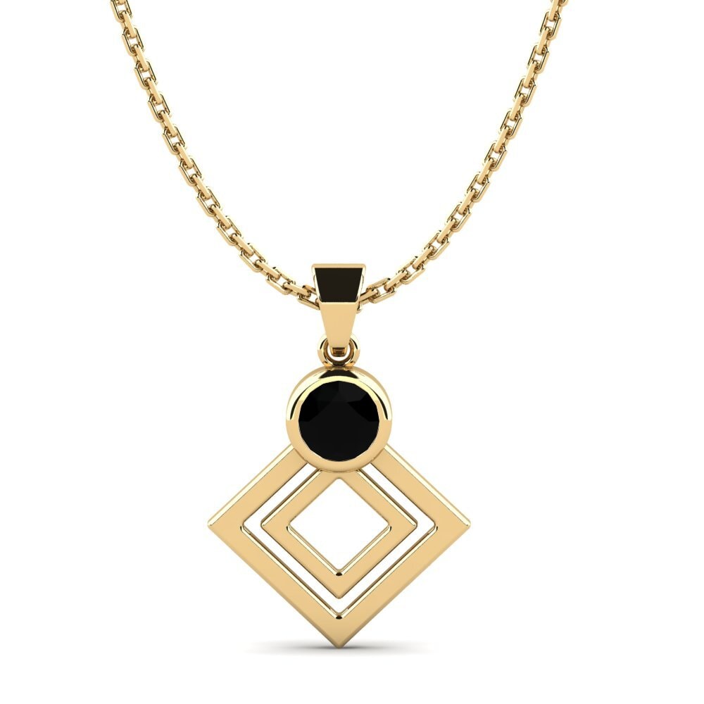 Diamante Negro Colgante de Mujer Xlingr