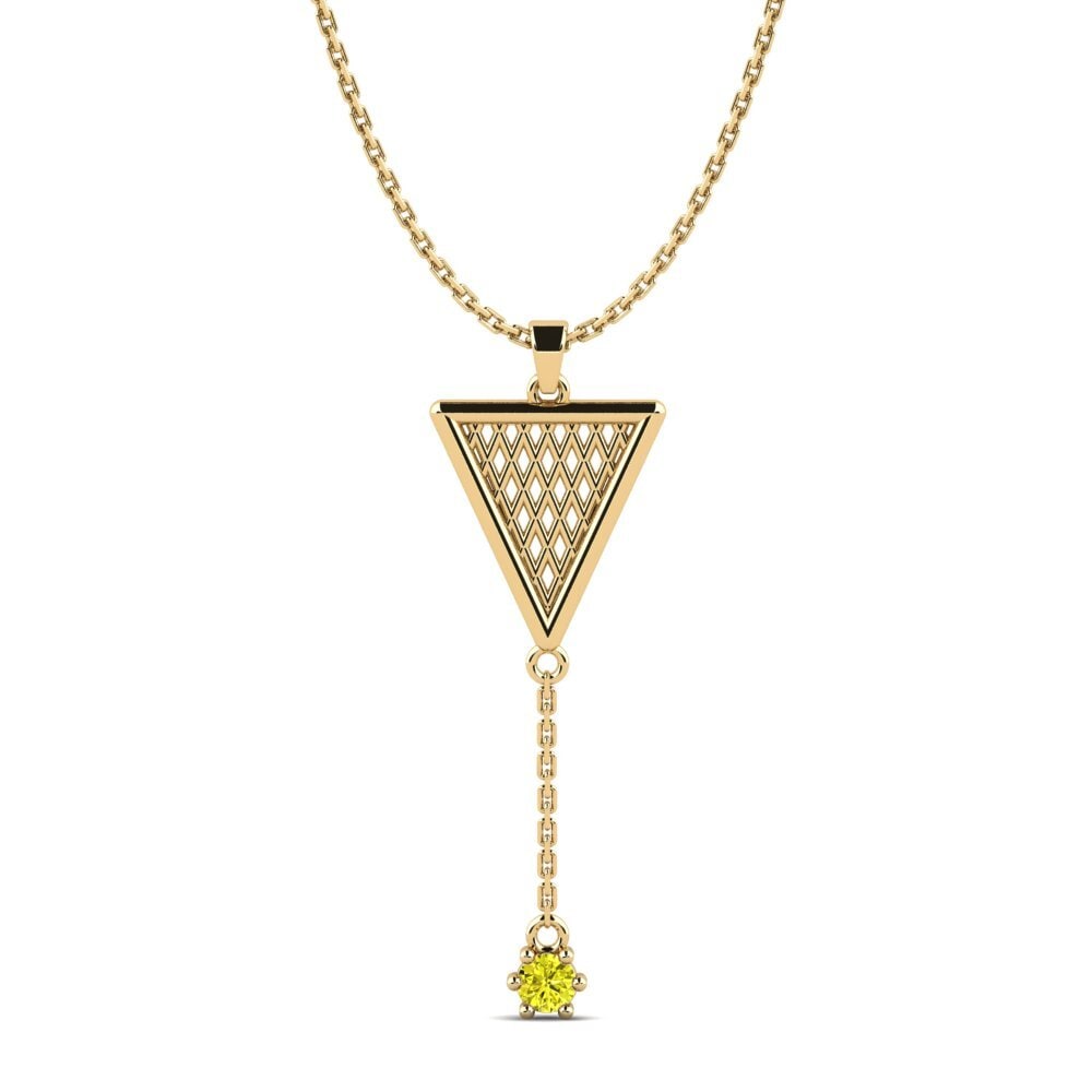 Gele Diamant Dames Hanger Yanabader