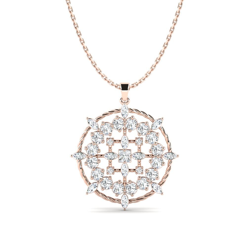 9ct Rose Gold Mixed Women's Pendant Zuzbi