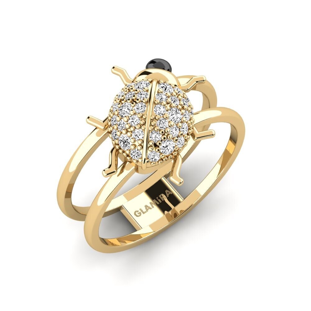 Or Jaune 9k Moissanite Bague Golija