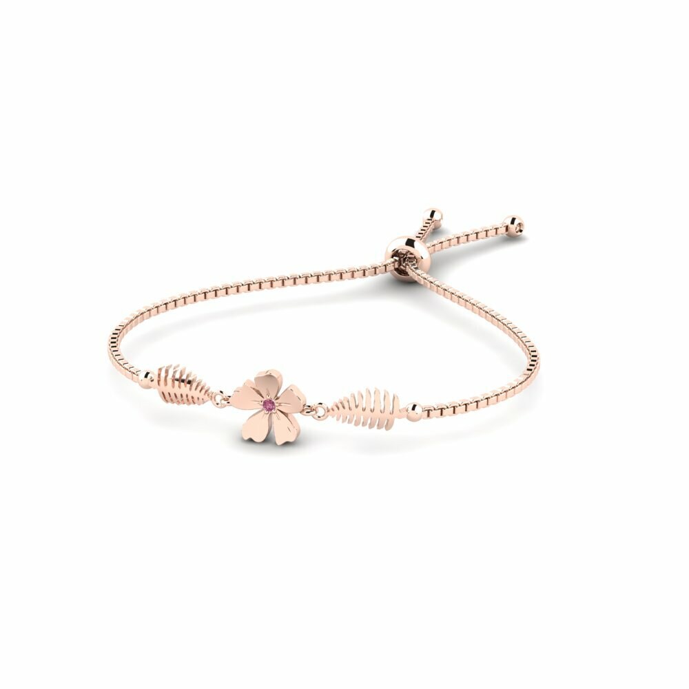 14k Rose Gold Rhodolite Garnet Women's Bracelet Malvagna