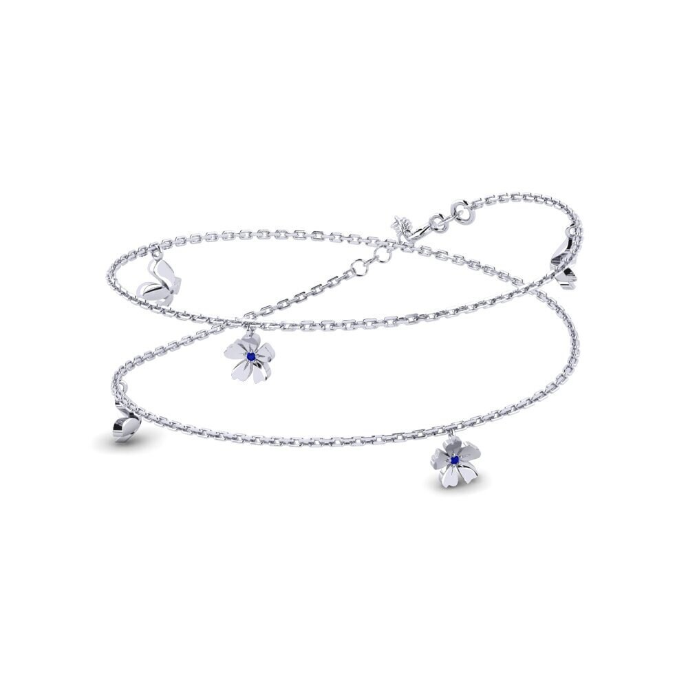 18ct White Gold Sapphire Women's Necklace Mistretta