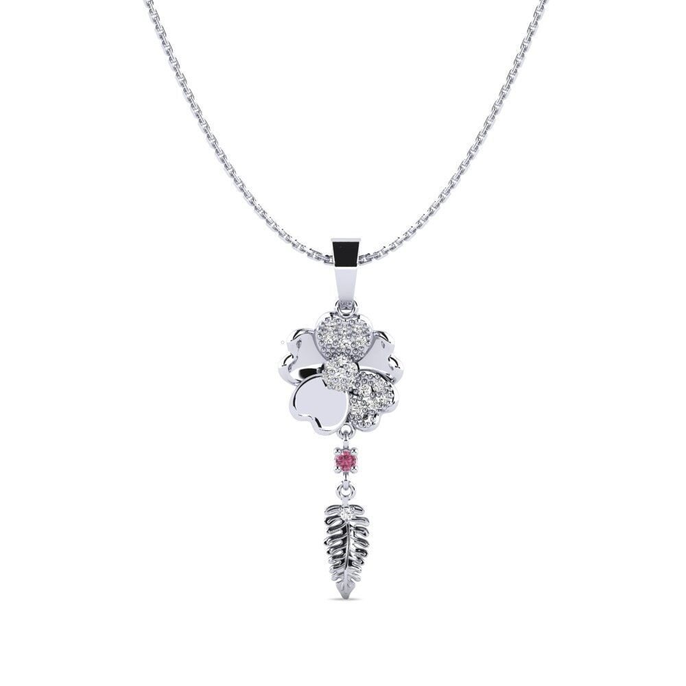 18ct White Gold Rhodolite Garnet Women's Pendant Modification
