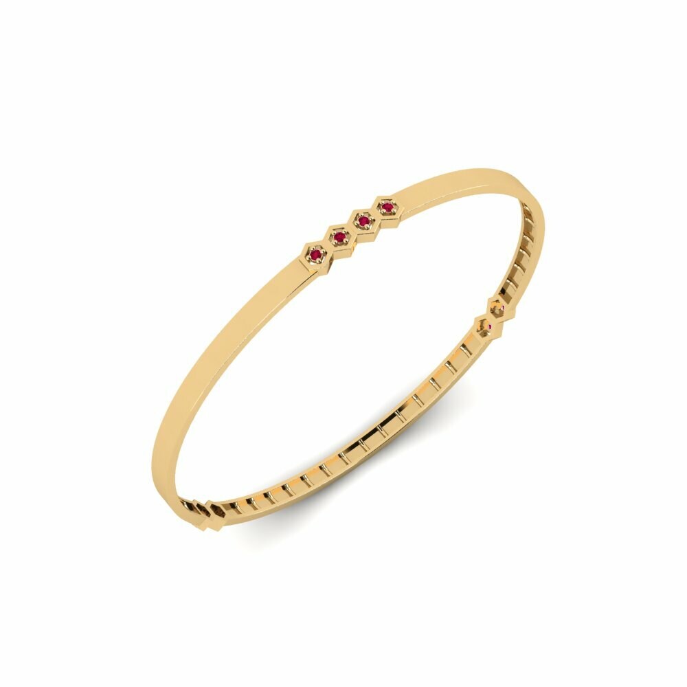 Bracelet jonc femme Sostratou Rubis