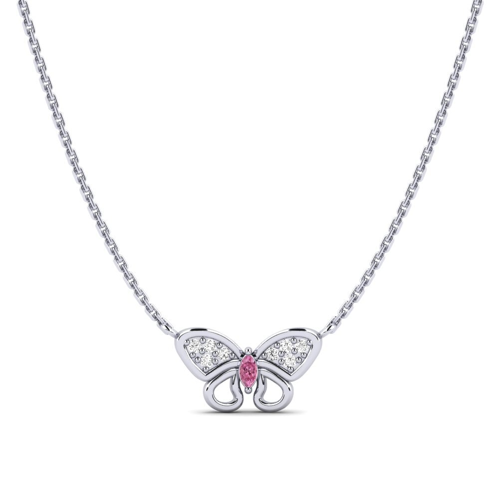 950 Platinum Rhodolite Garnet Women's Necklace Splendor