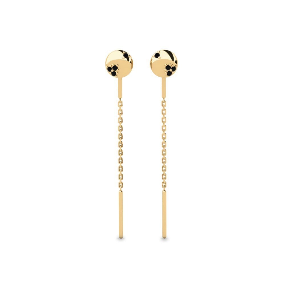 Diamante Negro Pendiente de mujer Lanchra
